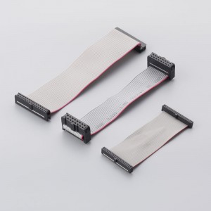 2.54 Sân FC-6/8/10/14/16/20/40/50 Pin Sừng Ox Sừng với khoảng cách IDC Xỏ cáp mở rộng dải băng phẳng với cạnh đỏ